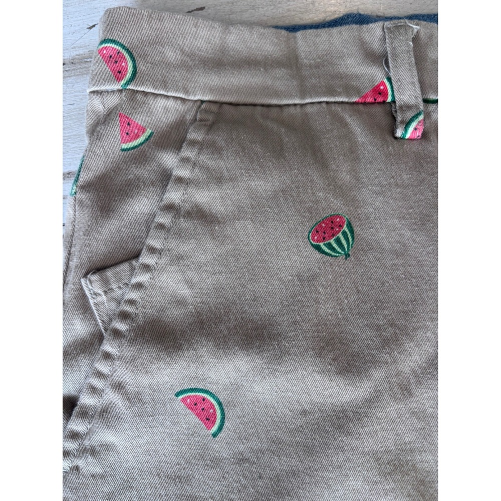 Ralph Lauren CHAPS coastland wash shorts mens sz 38 khaki watermelon embroidered